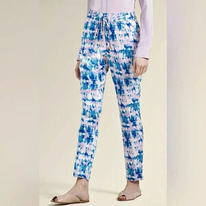 NEW Donna Karan Pull On Seaglass Lounge Pants Women's Blue Sz S Elastic Waist